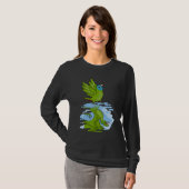 Parrot & Dragon Reflection I Blue crowed Conure T-shirt (Voorkant volledig)