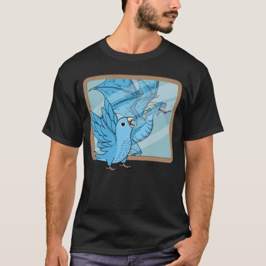 Parrot & Dragon Reflection I Blue Parrotlet 1 T-shirt (Voorkant)