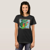 Parrot & Dragon Reflection i Fischers Lovebird 1 T-shirt (Voorkant volledig)