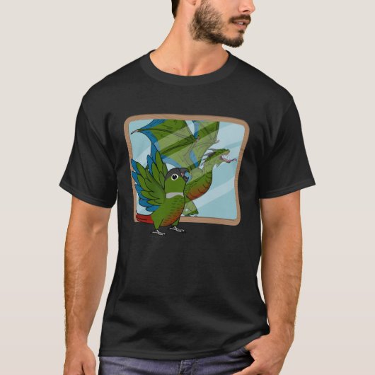 Parrot & Dragon Reflection I Green Cheek Conure 1 T-shirt (Voorkant)