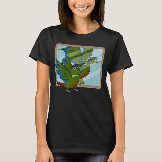 Parrot & Dragon Reflection I Green Cheek Conure 1 T-shirt (Voorkant)