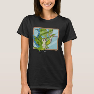 Parrot & Dragon Reflection I Green Monk Paraket Q T-shirt