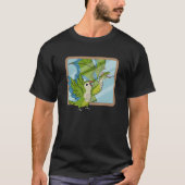 Parrot & Dragon Reflection I Green Monk Paraket Q T-shirt (Voorkant)