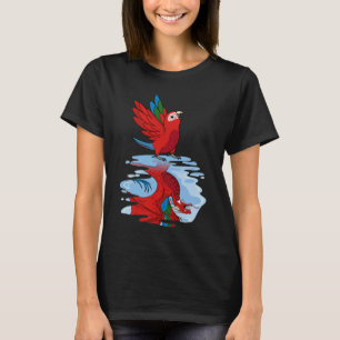Parrot & Dragon Reflection I Green wingeing Macaw T-shirt