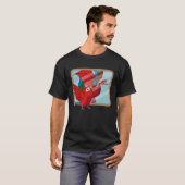Parrot & Dragon Reflection I Green wingeing Macaw T-shirt (Voorkant volledig)