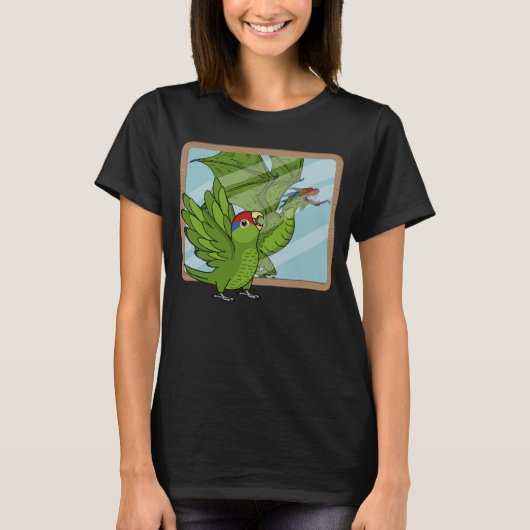 Parrot & Dragon Reflection I Mexican Red Am T-shirt (Voorkant)