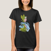 Parrot & Dragon Reflection I Moustache Parakeet T-shirt (Voorkant)