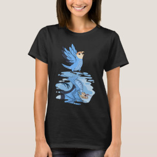 Parrot & Dragon Reflection I Peach face Blue Love T-shirt