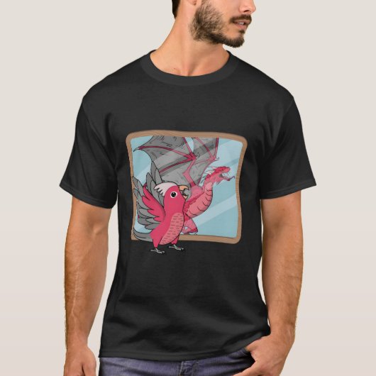 Parrot Dragon Reflection I Roos-breasted Galah Coc T-shirt (Voorkant)