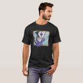 Parrot & Dragon Reflection I Violet Budgie Budgeri T-shirt (Voorkant volledig)