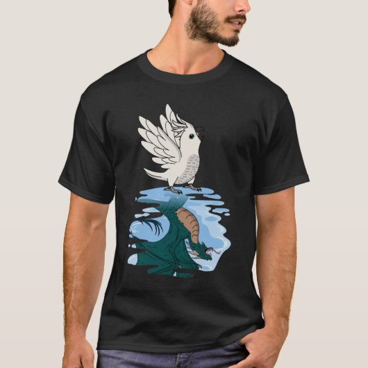 Parrot & Dragon Reflection I White Cocau 2 T-shirt (Voorkant)