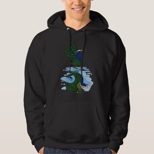 Parrot & Dragon Reflection I White heeft Pionus af Hoodie (Voorkant)