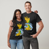 Parrot & Dragon Reflection I Yellow Budgie Budgeri T-shirt (Unisex)