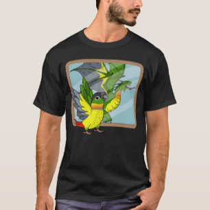 Parrot & Dragon Reflection I Yellow side Green Ch T-shirt
