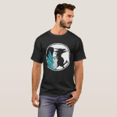 Parrot & Dragon Shadow I Blue Monk Parakeet Quaker T-shirt (Voorkant volledig)