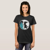 Parrot & Dragon Shadow I Blue Monk Parakeet Quaker T-shirt (Voorkant volledig)