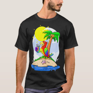 Parrot Drink cocktail onder palmboom T-shirt