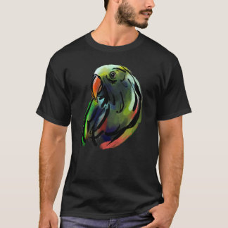Parrot Eclectus Waterverf Schilting T-shirt