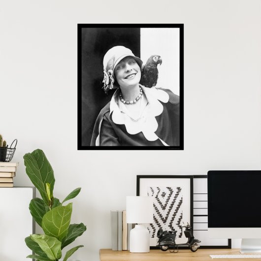 Parrot en Happy Lady 1924 Poster (Thuiskantoor)