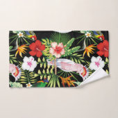 Parrot en Macaw met tropische Planten patroon Bad Handdoek (Handdoek)
