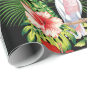 Parrot en Macaw met tropische Planten patroon Cadeaupapier (Rol Hoek)