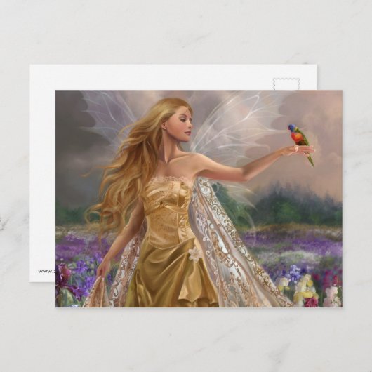 Parrot Fairy Briefkaart (Voorkant / Achterkant)