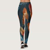 Parrot Feather geïnspireerd ontwerp Leggings (Achterkant)