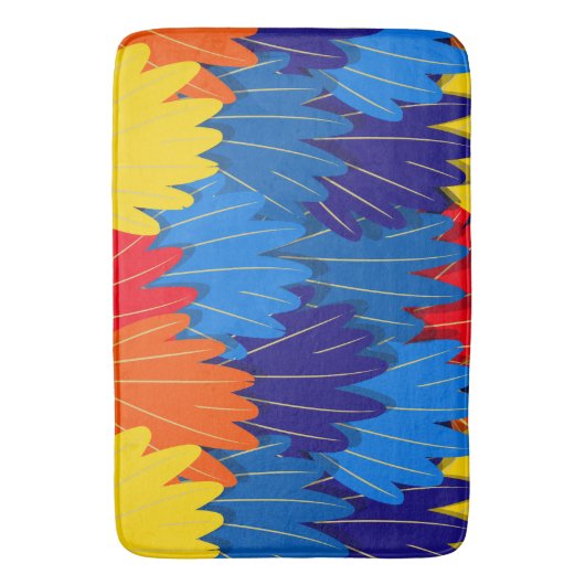Parrot Feathers Scarlet Macaw Exotic Bird Pattern Badmat (Voorkant Verticaal)