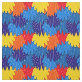 Parrot Feathers Scarlet Macaw Pattern Stof