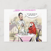 Parrot Fine Dining Funny Briefkaart (Voorkant)