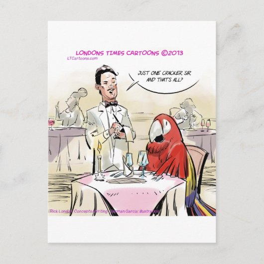 Parrot Fine Dining Funny Briefkaart (Voorkant)