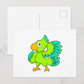 Parrot green briefkaart (Voorkant / Achterkant)