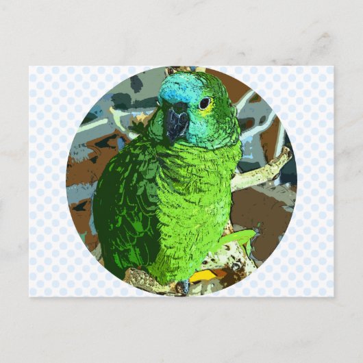 Parrot Green Briefkaart (Voorkant)