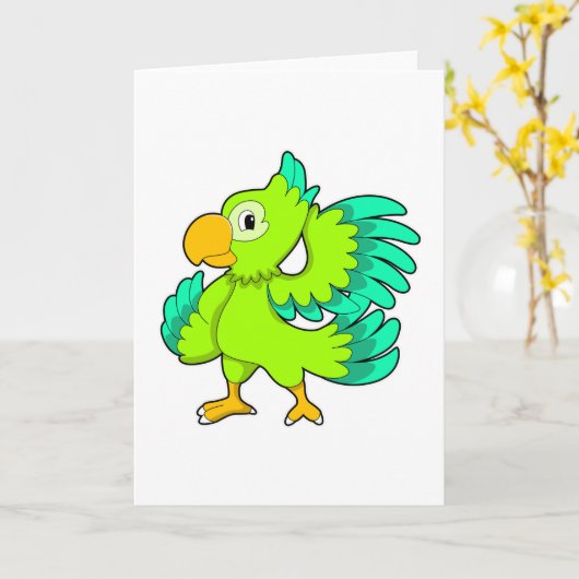 Parrot green kaart (Gele Bloem)