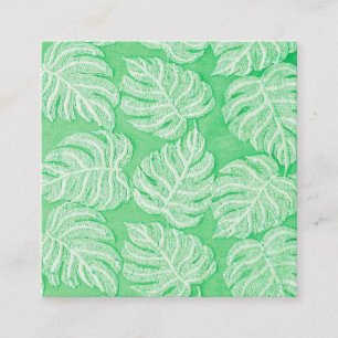 Parrot Green Lawn stof voor de zomer Vierkante Visitekaartje