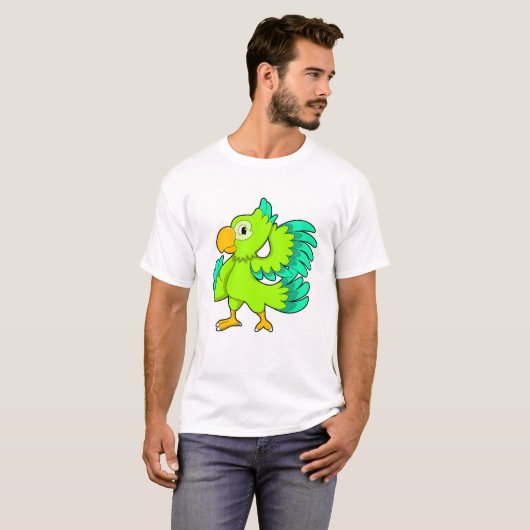 Parrot green t-shirt (Voorkant volledig)