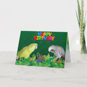 Parrot Happy Birthday Card Kaart
