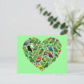 Parrot Heart Briefkaart (Staand voorkant)