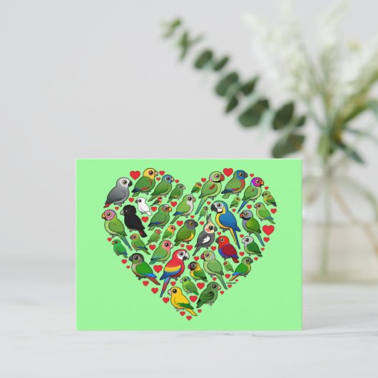 Parrot Heart Briefkaart (Staand voorkant)