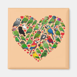 Parrot Heart Magneet