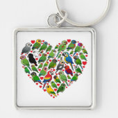 Parrot Heart Sleutelhanger (Voorkant)