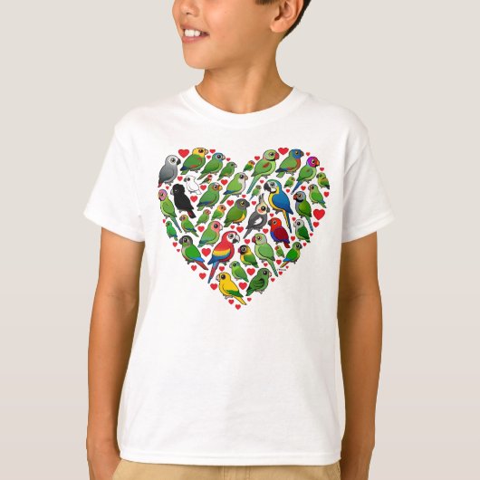 Parrot Heart T-shirt (Voorkant)