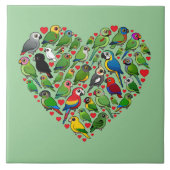 Parrot Heart Tegeltje (Voorkant)