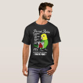 Parrot House Rules Het is mijn dubbele gele heade T-shirt (Voorkant volledig)