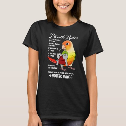 Parrot House Rules Het is mijn groene wang Pineapp T-shirt (Voorkant)
