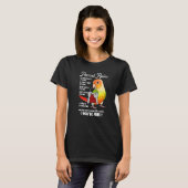 Parrot House Rules Het is mijn groene wang Pineapp T-shirt (Voorkant volledig)