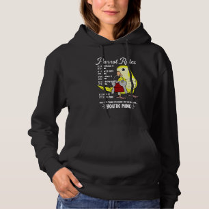 Parrot House Rules Het is Mine I Yellow Monk Parak Hoodie