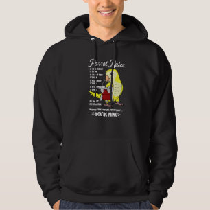 Parrot House Rules Het is Mine I Yellow Monk Parak Hoodie