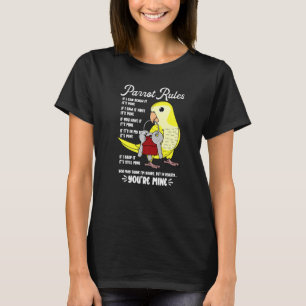 Parrot House Rules Het is Mine I Yellow Monk Parak T-shirt