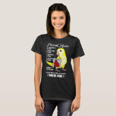 Parrot House Rules Het is Mine I Yellow Monk Parak T-shirt (Voorkant volledig)
